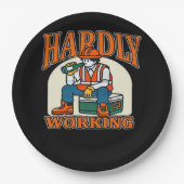 ハンドハートスケルトン不気味ボーンガールズティーン ペーパープレート (正面)