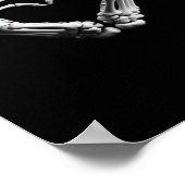 ハンドハートスケルトン不気味ボーンガールズティーン ポスター (角)