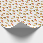 ハンドハ絵を描イ可愛いハヌカドーナツラパターン(の模様が)あるラ ラッピングペーパー (角)