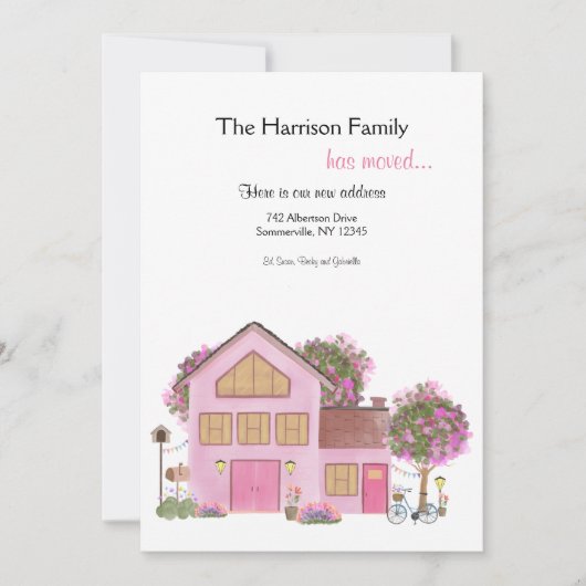 ハンドハ絵を描ウスの移動発表 案内状 (正面)