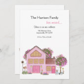 ハンドハ絵を描ウスの移動発表 案内状 (正面/裏面)