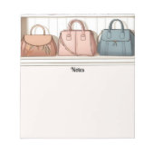 ハンドバッカラフルグファッションスタイルメモ帳 ノートパッド (正面)