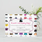 ハンドバッグがいっぱい - 財布をテーマにした招待状 招待状 (スタンド正面)