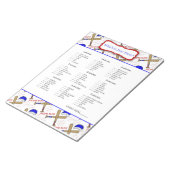 ハンドバッグに入っているもの野球のベビーシャワーゲーム ノートパッド (アングル)