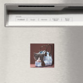 ハンドバッグに入れた子猫 マグネット (インサイチュ (食洗機))