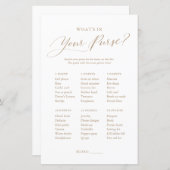 ハンドバッグのミニマリストBaby Shower Game (正面/裏面)