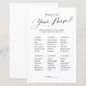 ハンドバッグのミニマリストBaby Shower Game (正面/裏面)