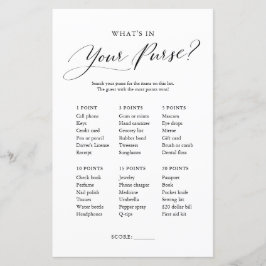 ハンドバッグのミニマリストBaby Shower Game