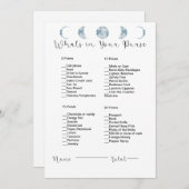 ハンドバッグのライトぶら下がったに何が入るブライダルシャワー 招待状 (正面/裏面)