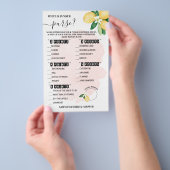 ハンドバッグのレモンの中に何がピンクシャワーゲームカード チラシ (ハンドル)