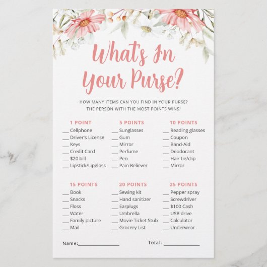 ハンドバッグのワイルドフラワー素朴ゲームの中のホット (正面)