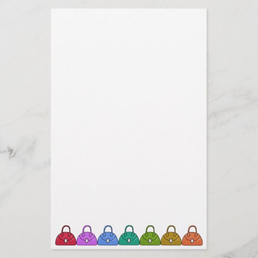 ハンドバッグの文房具 便箋 (正面)