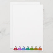 ハンドバッグの文房具 便箋 (正面/裏面)