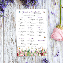 ハンドバッグの蝶のブライダルシャワーゲーム