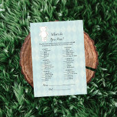 ハンドバッグの赤ちゃんシャワーゲームで白いテディベア 招待状