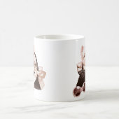 ハンドバッグのWestieの子犬 コーヒーマグカップ (中央)