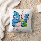 ハンドバッグ付き蝶 クッション (ブランケット)