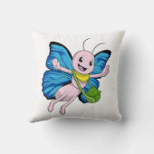 ハンドバッグ付き蝶 クッション (裏面)