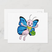 ハンドバッグ付き蝶 ポストカード (正面/裏面)