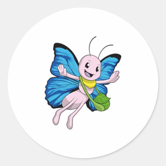 ハンドバッグ付き蝶 ラウンドシール (正面)