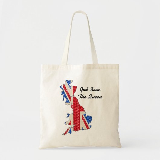 ハンドバッグ英国救国旗God The Queen トートバッグ (正面)