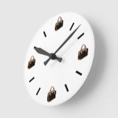 ハンドバッグ ラウンド壁時計 (傾斜)