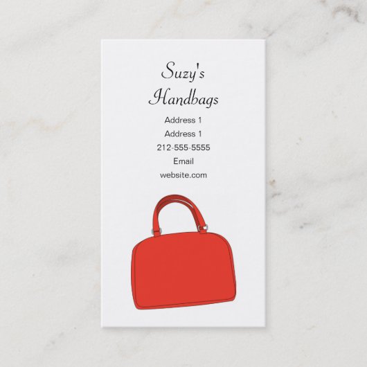 ハンドバッグ 名刺 (正面)