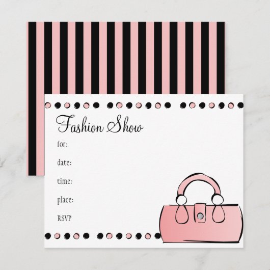 ハンドバッグ 招待状 (正面/裏面)