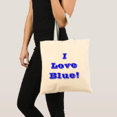 ハンドバッグI Love Blue トートバッグ (正面(商品))