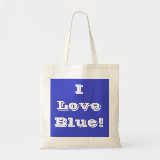 ハンドバッグI Love Blue トートバッグ (正面)