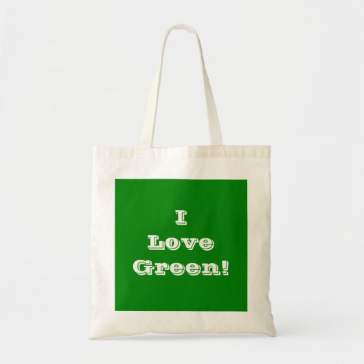 ハンドバッグI Love Green トートバッグ (正面)