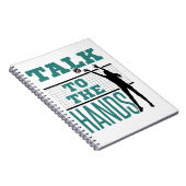 ハンドバレーボール中おもしろい遮断薬に話す ノートブック (右側)