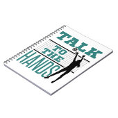 ハンドバレーボール中おもしろい遮断薬に話す ノートブック (左側)