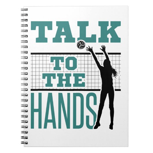 ハンドバレーボール中おもしろい遮断薬に話す ノートブック (正面)