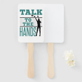 ハンドバレーボール中おもしろい遮断薬に話す ハンドファン (正面&裏面)