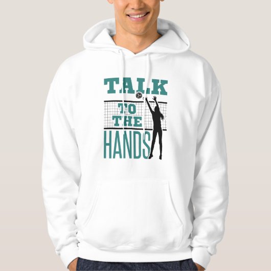 ハンドバレーボール中おもしろい遮断薬に話す パーカ (正面)