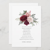 ハンドバ絵を描ルガンディローズブーケ サンキューカード (正面/裏面)