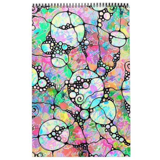 ハンドパターンとデジタル絵を描パターンのアート31 カレンダー (カバー)
