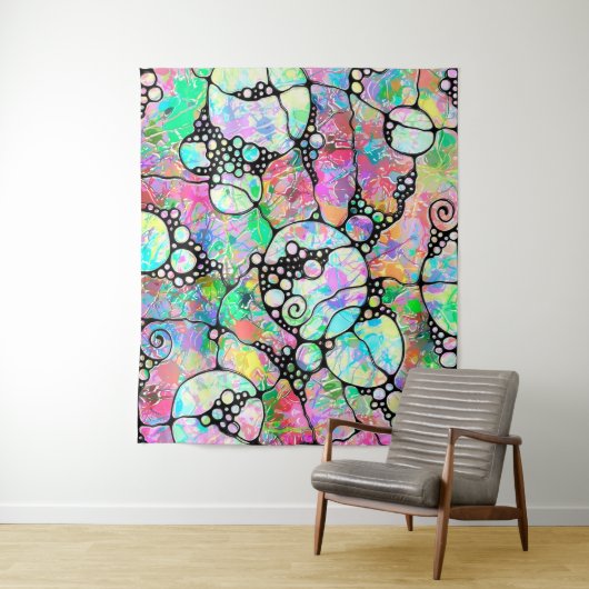 ハンドパターンとデジタル絵を描パターンのアート31 タペストリー (インサイチュ)