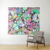 ハンドパターンとデジタル絵を描パターンのアート31 タペストリー (インサイチュ(横))