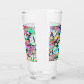 ハンドパターンとデジタル絵を描パターンのアート31 タンブラーグラス (左)