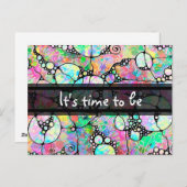 ハンドパターンとデジタル絵を描パターンのアート31 ポストカード (正面/裏面)