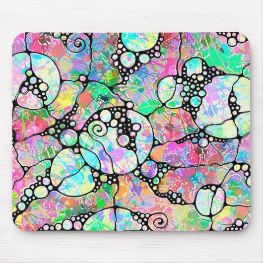 ハンドパターンとデジタル絵を描パターンのアート31 マウスパッド (正面)