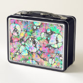 ハンドパターンとデジタル絵を描パターンのアート31 メタルランチボックス (裏面)