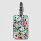 ハンドパターンとデジタル絵を描パターンのアート31 ラゲッジタグ (正面縦)