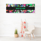 ハンドパターンとデジタル絵を描パターンのアート31 横断幕 (インサイチュ)