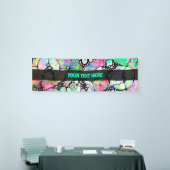 ハンドパターンとデジタル絵を描パターンのアート31 横断幕 (トレードショー)