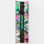 ハンドパターンとデジタル絵を描パターンのアート31 横断幕 (縦)