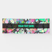 ハンドパターンとデジタル絵を描パターンのアート31 横断幕 (横)