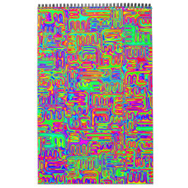 ハンドパターンとデジタル絵を描パターンのアート42 カレンダー